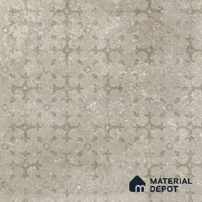 Patterned Floor Tile TL 10100 D Siena Beige Decor 8 x 8 inch Matte Finish Vitrified Anti Skid Tile - 12 mm | 4 Random Design | Suitable For Balcony, Patio, Bathroom | Please Expect a Slight Variation of Pattern