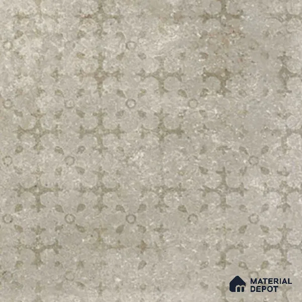 Patterned Floor Tile TL 10100 D Siena Beige Decor 8 x 8 inch Matte Finish Vitrified Anti Skid Tile - 12 mm | 4 Random Design | Suitable For Balcony, Patio, Bathroom | Please Expect a Slight Variation of Pattern