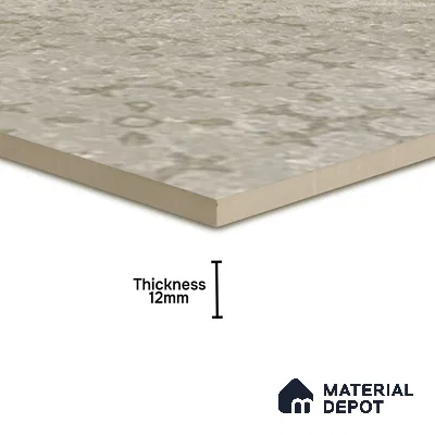 Patterned Floor Tile TL 10100 D Siena Beige Decor 8 x 8 inch Matte Finish Vitrified Anti Skid Tile - 12 mm | 4 Random Design | Suitable For Balcony, Patio, Bathroom | Please Expect a Slight Variation of Pattern