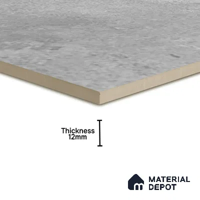 Stone Floor Tile TL 10091 C Modulo Gris 8 x 8 inch Matte Finish Vitrified Anti Skid Tile - 12 mm | Suitable For Balcony, Patio, Bathroom