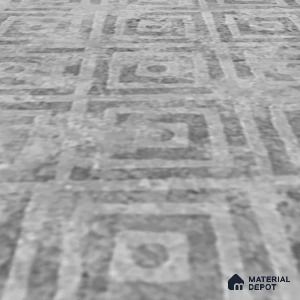 Patterned Floor Tile TL 10091 D Modulo Gris Decor 8 x 8 inch Matte Finish Vitrified Anti Skid Tile - 12 mm | 4 Random Design | Suitable For Balcony, Patio, Bathroom | Please Expect a Slight Variation of Pattern