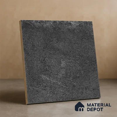 Stone Floor Tile TL 10092 C Modulo Dark 8 x 8 inch Matte Finish Vitrified Anti Skid Tile - 12 mm | Suitable For Balcony, Patio, Bathroom