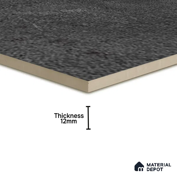 Stone Floor Tile TL 10092 C Modulo Dark 8 x 8 inch Matte Finish Vitrified Anti Skid Tile - 12 mm | Suitable For Balcony, Patio, Bathroom