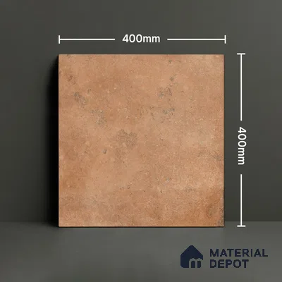 Stone Floor Tile TL 10095 Cotto | 16 x 16 inch - 12 mm thick | Vitrified Anti Skid Matte Finish Heavy Duty Parking Tile | Ideal For Outdoor, High Traffic Areas, Terrace | Pattern Alignment May Vary | 2-3 mm Spacer is Mandatory