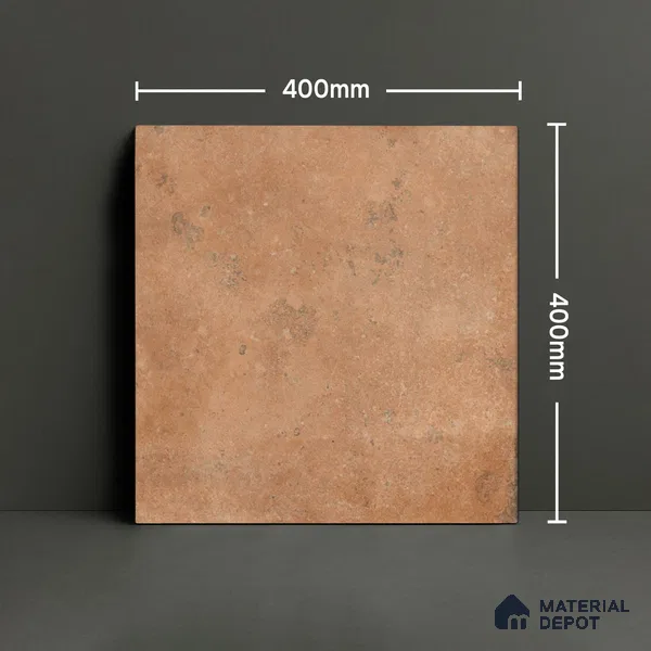 Stone Floor Tile TL 10095 Cotto | 16 x 16 inch - 12 mm thick | Vitrified Anti Skid Matte Finish Heavy Duty Parking Tile | Ideal For Outdoor, High Traffic Areas, Terrace | Pattern Alignment May Vary | 2-3 mm Spacer is Mandatory