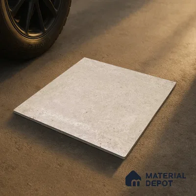 Stone Floor Tile TL 10099 Rust Natural | 16 x 16 inch - 12 mm thick | Vitrified Anti Skid Matte Finish Heavy Duty Parking Tile | Ideal For Bathroom, High Traffic Areas, Terrace | Pattern Alignment May Vary | 2-3 mm Spacer is Mandatory