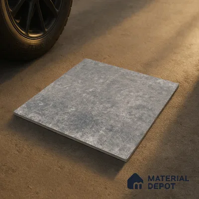 Stone Floor Tile TL 10098 Rust Grey | 16 x 16 inch - 12 mm thick | Vitrified Anti Skid Matte Finish Heavy Duty Parking Tile | Ideal For Outdoor, High Traffic Areas, Bathroom | Pattern Alignment May Vary | 2-3 mm Spacer is Mandatory