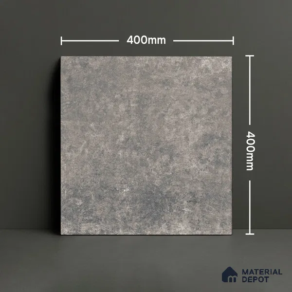 Stone Floor Tile TL 10098 Rust Grey | 16 x 16 inch - 12 mm thick | Vitrified Anti Skid Matte Finish Heavy Duty Parking Tile | Ideal For Outdoor, High Traffic Areas, Bathroom | Pattern Alignment May Vary | 2-3 mm Spacer is Mandatory