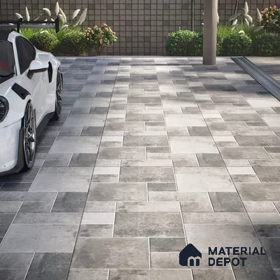 Stone Floor Tile TL 10098 Rust Grey | 16 x 16 inch - 12 mm thick | Vitrified Anti Skid Matte Finish Heavy Duty Parking Tile | Ideal For Outdoor, High Traffic Areas, Bathroom | Pattern Alignment May Vary | 2-3 mm Spacer is Mandatory