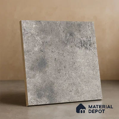 Stone Floor Tile TL 10098 C Rust Grey 8 x 8 inch Matte Finish Vitrified Anti Skid Tile - 12 mm | Suitable For Balcony, Patio, Bathroom