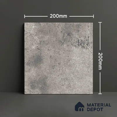Stone Floor Tile TL 10098 C Rust Grey 8 x 8 inch Matte Finish Vitrified Anti Skid Tile - 12 mm | Suitable For Balcony, Patio, Bathroom