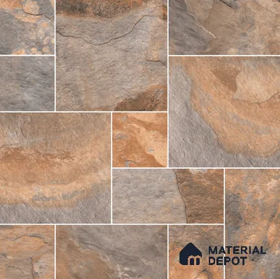 Stone Floor Tile TL 10097 Season Stone | 16 x 16 inch - 12 mm thick | Vitrified Anti Skid Matte Finish Heavy Duty Parking Tile | Ideal For Outdoor, High Traffic Areas, Terrace | Pattern Alignment May Vary | 2-3 mm Spacer is Mandatory