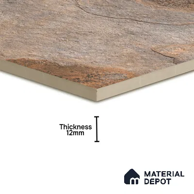 Stone Floor Tile TL 10097 Season Stone | 16 x 16 inch - 12 mm thick | Vitrified Anti Skid Matte Finish Heavy Duty Parking Tile | Ideal For Outdoor, High Traffic Areas, Terrace | Pattern Alignment May Vary | 2-3 mm Spacer is Mandatory