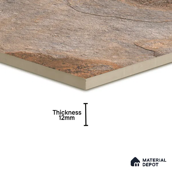 Stone Floor Tile TL 10097 Season Stone | 16 x 16 inch - 12 mm thick | Vitrified Anti Skid Matte Finish Heavy Duty Parking Tile | Ideal For Outdoor, High Traffic Areas, Terrace | Pattern Alignment May Vary | 2-3 mm Spacer is Mandatory
