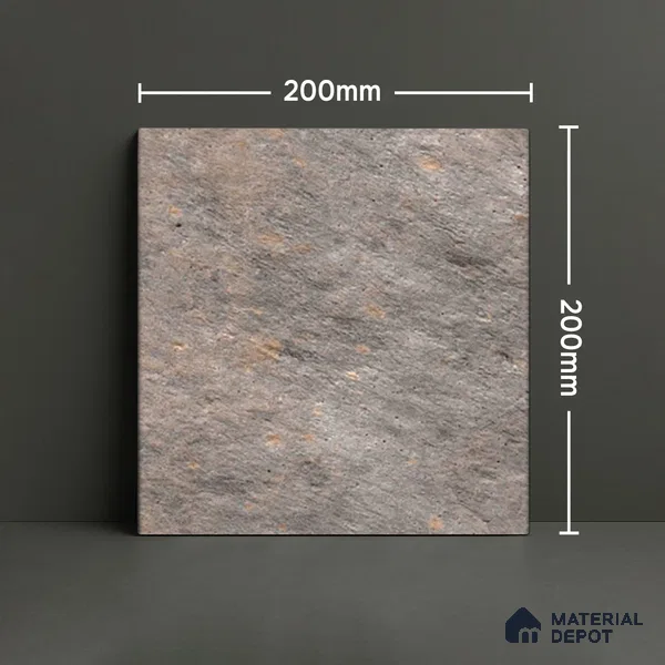 Stone Floor Tile TL 10097 C Season Stone 8 x 8 inch Matte Finish Vitrified Anti Skid Tile - 12 mm | Suitable For Balcony, Patio, Bathroom