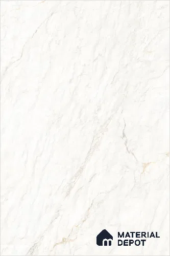 Budget Friendly Large Format Marble Floor Tile TL 10548 Alaska White Glossy Finish Vitrified Tile - 15 mm | Suitable for Living Room, Bedroom, Office | Adhesive and Spacers Must be Used During Installation