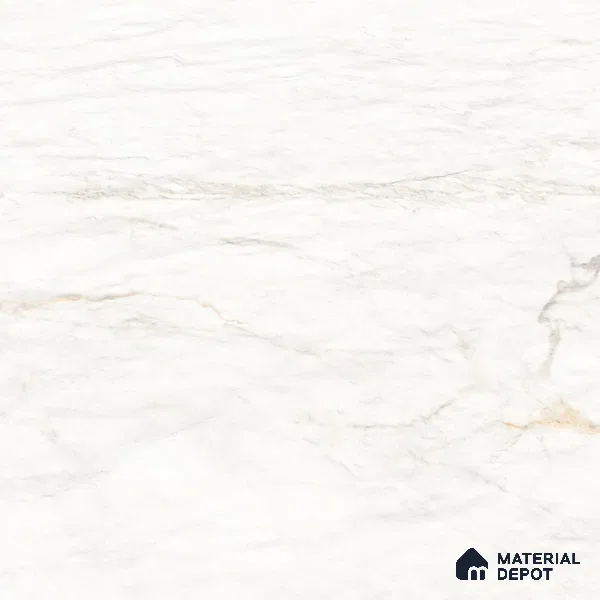 Budget Friendly Large Format Marble Floor Tile TL 10548 Alaska White Glossy Finish Vitrified Tile - 15 mm | Suitable for Living Room, Bedroom, Office | Adhesive and Spacers Must be Used During Installation