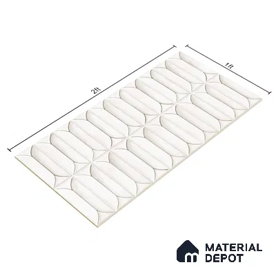 Faux Subway Wall Tile TL 04688 B Capsule Solara Carpaccio White 2 ft x 1 ft Ceramic Glossy Finish - 9 mm | Suitable For Kitchen, Bathroom Walls and Backsplashes | Please Expect a Slight Variation of Pattern