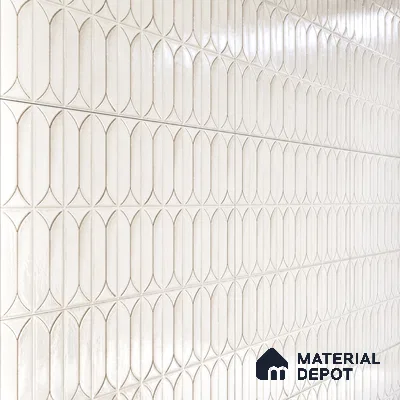 Faux Subway Wall Tile TL 04688 B Capsule Solara Carpaccio White 2 ft x 1 ft Ceramic Glossy Finish - 9 mm | Suitable For Kitchen, Bathroom Walls and Backsplashes | Please Expect a Slight Variation of Pattern