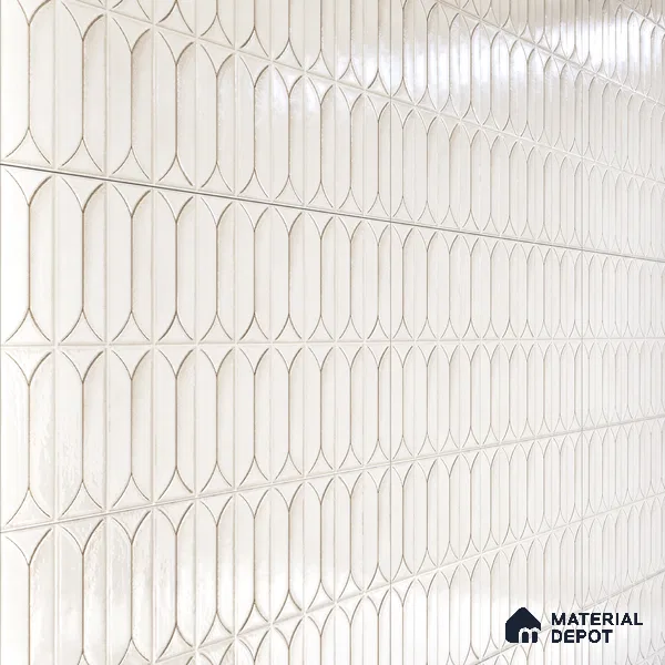 Faux Subway Wall Tile TL 04688 B Capsule Solara Carpaccio White 2 ft x 1 ft Ceramic Glossy Finish - 9 mm | Suitable For Kitchen, Bathroom Walls and Backsplashes | Please Expect a Slight Variation of Pattern
