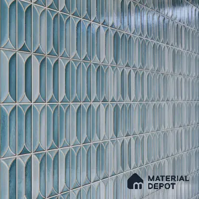 Faux Subway Wall Tile TL 04688 D Capsule Solara Loft Blue 2 ft x 1 ft Ceramic Glossy Finish - 9 mm | Suitable For Kitchen, Bathroom Walls and Backsplashes | Please Expect a Slight Variation of Pattern