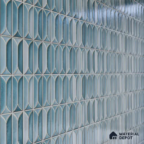 Faux Subway Wall Tile TL 04688 D Capsule Solara Loft Blue 2 ft x 1 ft Ceramic Glossy Finish - 9 mm | Suitable For Kitchen, Bathroom Walls and Backsplashes | Please Expect a Slight Variation of Pattern