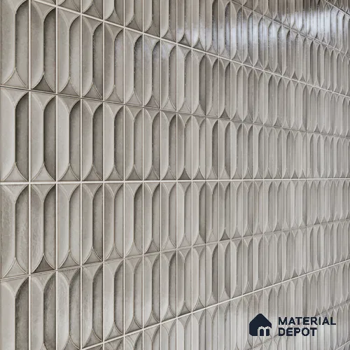 Faux Subway Wall Tile TL 04688 F Capsule Solara Eclipse Grey 2 ft x 1 ft Ceramic Glossy Finish - 9 mm | Suitable For Kitchen, Bathroom Walls and Backsplashes | Please Expect a Slight Variation of Pattern