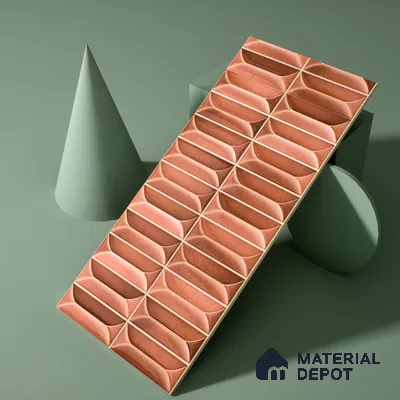 Faux Subway Wall Tile TL 04688 H Capsule Solara Mocha Brown 2 ft x 1 ft Ceramic Glossy Finish - 9 mm | Suitable For Kitchen, Bathroom Walls and Backsplashes | Please Expect a Slight Variation of Pattern (Sample)
