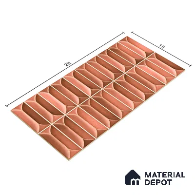 Faux Subway Wall Tile TL 04688 H Capsule Solara Mocha Brown 2 ft x 1 ft Ceramic Glossy Finish - 9 mm | Suitable For Kitchen, Bathroom Walls and Backsplashes | Please Expect a Slight Variation of Pattern (Sample)