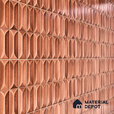 Faux Subway Wall Tile TL 04688 H Capsule Solara Mocha Brown 2 ft x 1 ft Ceramic Glossy Finish - 9 mm | Suitable For Kitchen, Bathroom Walls and Backsplashes | Please Expect a Slight Variation of Pattern (Sample)
