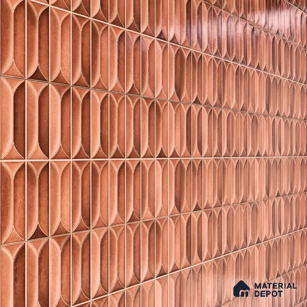 Faux Subway Wall Tile TL 04688 H Capsule Solara Mocha Brown 2 ft x 1 ft Ceramic Glossy Finish - 9 mm | Suitable For Kitchen, Bathroom Walls and Backsplashes | Please Expect a Slight Variation of Pattern (Sample)