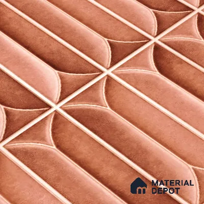 Faux Subway Wall Tile TL 04688 H Capsule Solara Mocha Brown 2 ft x 1 ft Ceramic Glossy Finish - 9 mm | Suitable For Kitchen, Bathroom Walls and Backsplashes | Please Expect a Slight Variation of Pattern (Sample)