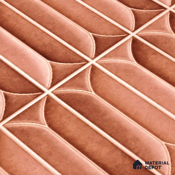 Faux Subway Wall Tile TL 04688 H Capsule Solara Mocha Brown 2 ft x 1 ft Ceramic Glossy Finish - 9 mm | Suitable For Kitchen, Bathroom Walls and Backsplashes | Please Expect a Slight Variation of Pattern (Sample)
