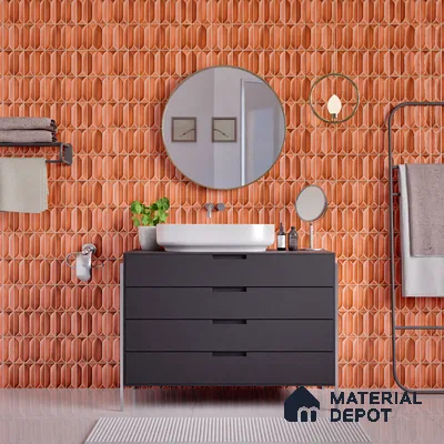 Faux Subway Wall Tile TL 04688 H Capsule Solara Mocha Brown 2 ft x 1 ft Ceramic Glossy Finish - 9 mm | Suitable For Kitchen, Bathroom Walls and Backsplashes | Please Expect a Slight Variation of Pattern (Sample)