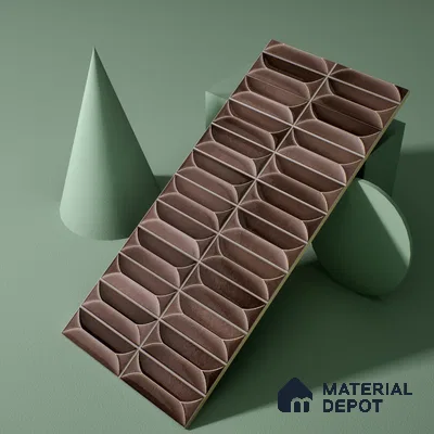Faux Subway Wall Tile TL 04688 J Capsule Solara Berlin Brown 2 ft x 1 ft Ceramic Glossy Finish - 9 mm | Suitable For Kitchen, Bathroom Walls and Backsplashes | Please Expect a Slight Variation of Pattern (Sample)