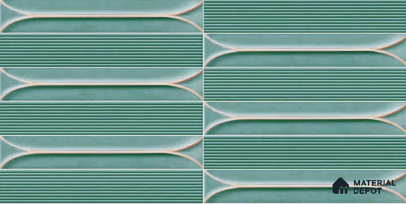 Faux Subway Wall Tile TL 04690 B Horizon Capsule Solara Blue Marley 2 ft x 1 ft Ceramic Glossy Finish - 9 mm | Suitable For Kitchen, Bathroom Walls and Backsplashes | Please Expect a Slight Variation of Pattern (Sample)