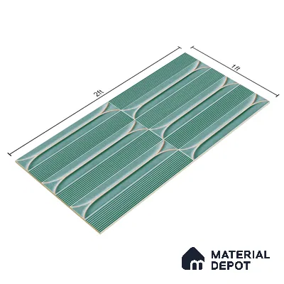 Faux Subway Wall Tile TL 04690 B Horizon Capsule Solara Blue Marley 2 ft x 1 ft Ceramic Glossy Finish - 9 mm | Suitable For Kitchen, Bathroom Walls and Backsplashes | Please Expect a Slight Variation of Pattern (Sample)