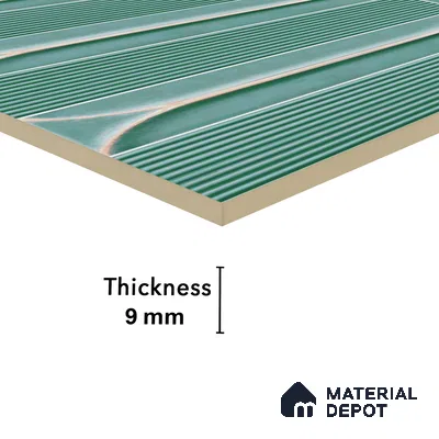Faux Subway Wall Tile TL 04690 B Horizon Capsule Solara Blue Marley 2 ft x 1 ft Ceramic Glossy Finish - 9 mm | Suitable For Kitchen, Bathroom Walls and Backsplashes | Please Expect a Slight Variation of Pattern (Sample)