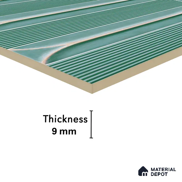 Faux Subway Wall Tile TL 04690 B Horizon Capsule Solara Blue Marley 2 ft x 1 ft Ceramic Glossy Finish - 9 mm | Suitable For Kitchen, Bathroom Walls and Backsplashes | Please Expect a Slight Variation of Pattern (Sample)