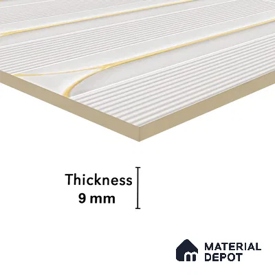 Faux Subway Wall Tile TL 04690 C Horizon Capsule Solara Feather White 2 ft x 1 ft Ceramic Glossy Finish - 9 mm | Suitable For Kitchen, Bathroom Walls and Backsplashes | Please Expect a Slight Variation of Pattern (Sample)