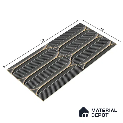Faux Subway Wall Tile TL 04690 D Horizon Capsule Solara Anchor Grey 2 ft x 1 ft Ceramic Glossy Finish - 9 mm | Suitable For Kitchen, Bathroom Walls and Backsplashes | Please Expect a Slight Variation of Pattern (Sample)