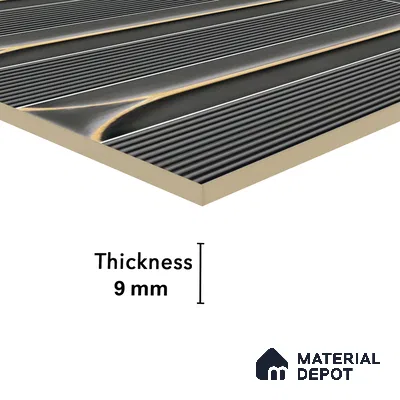 Faux Subway Wall Tile TL 04690 D Horizon Capsule Solara Anchor Grey 2 ft x 1 ft Ceramic Glossy Finish - 9 mm | Suitable For Kitchen, Bathroom Walls and Backsplashes | Please Expect a Slight Variation of Pattern (Sample)