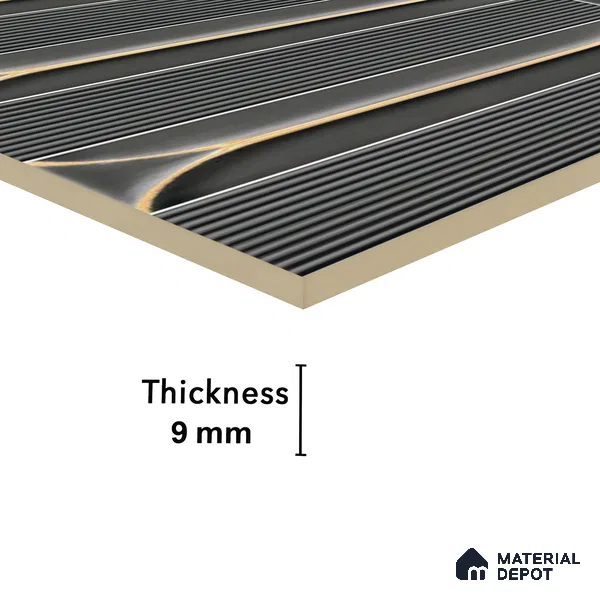 Faux Subway Wall Tile TL 04690 D Horizon Capsule Solara Anchor Grey 2 ft x 1 ft Ceramic Glossy Finish - 9 mm | Suitable For Kitchen, Bathroom Walls and Backsplashes | Please Expect a Slight Variation of Pattern (Sample)