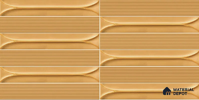 Faux Subway Wall Tile TL 04690 E Horizon Capsule Solara Oxide Brown 2 ft x 1 ft Ceramic Glossy Finish - 9 mm | Suitable For Kitchen, Bathroom Walls and Backsplashes | Please Expect a Slight Variation of Pattern (Sample)