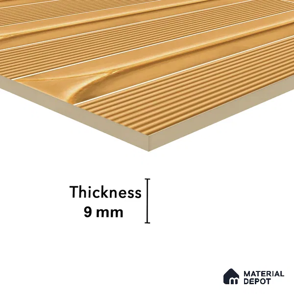 Faux Subway Wall Tile TL 04690 E Horizon Capsule Solara Oxide Brown 2 ft x 1 ft Ceramic Glossy Finish - 9 mm | Suitable For Kitchen, Bathroom Walls and Backsplashes | Please Expect a Slight Variation of Pattern (Sample)