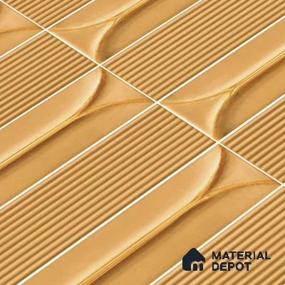 Faux Subway Wall Tile TL 04690 E Horizon Capsule Solara Oxide Brown 2 ft x 1 ft Ceramic Glossy Finish - 9 mm | Suitable For Kitchen, Bathroom Walls and Backsplashes | Please Expect a Slight Variation of Pattern (Sample)