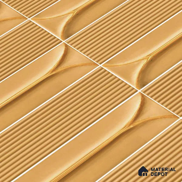 Faux Subway Wall Tile TL 04690 E Horizon Capsule Solara Oxide Brown 2 ft x 1 ft Ceramic Glossy Finish - 9 mm | Suitable For Kitchen, Bathroom Walls and Backsplashes | Please Expect a Slight Variation of Pattern (Sample)