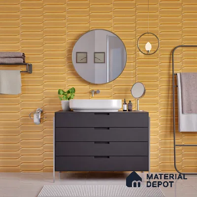 Faux Subway Wall Tile TL 04690 E Horizon Capsule Solara Oxide Brown 2 ft x 1 ft Ceramic Glossy Finish - 9 mm | Suitable For Kitchen, Bathroom Walls and Backsplashes | Please Expect a Slight Variation of Pattern (Sample)
