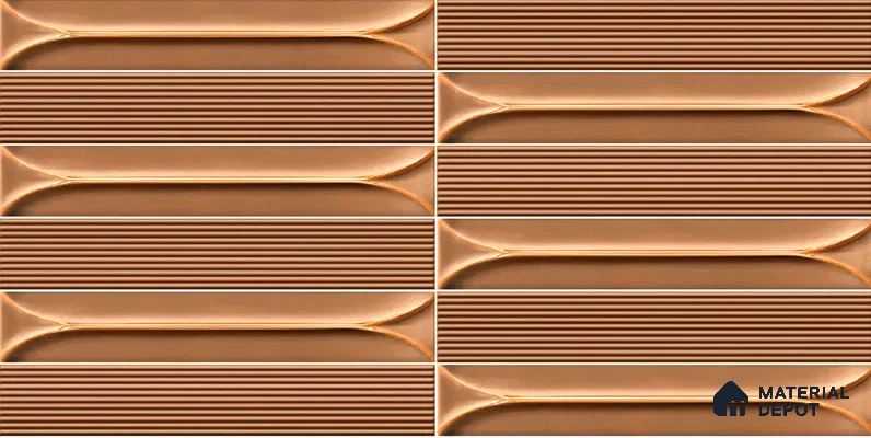 Faux Subway Wall Tile TL 04690 Horizon Capsule Solara Sparrow Brown 2 ft x 1 ft Ceramic Glossy Finish - 9 mm | Suitable For Kitchen, Bathroom Walls and Backsplashes | Please Expect a Slight Variation of Pattern