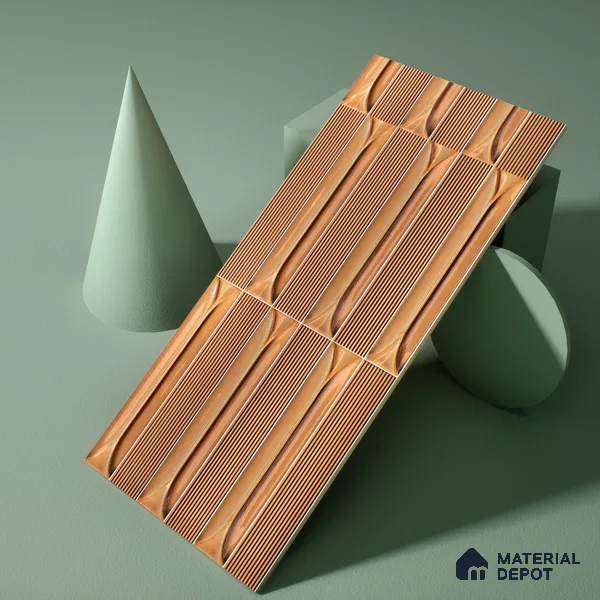 Faux Subway Wall Tile TL 04690 Horizon Capsule Solara Sparrow Brown 2 ft x 1 ft Ceramic Glossy Finish - 9 mm | Suitable For Kitchen, Bathroom Walls and Backsplashes | Please Expect a Slight Variation of Pattern